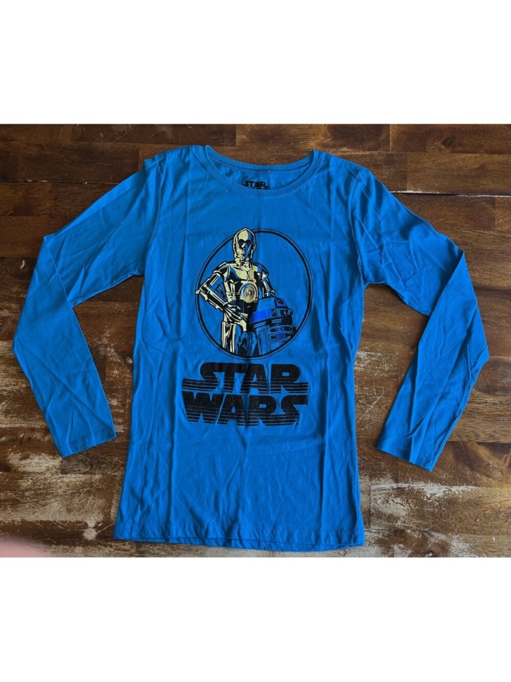 Star Wars Girls C-3PO R2-D2 Long Sleeve Shirt L 14/16 NWOT